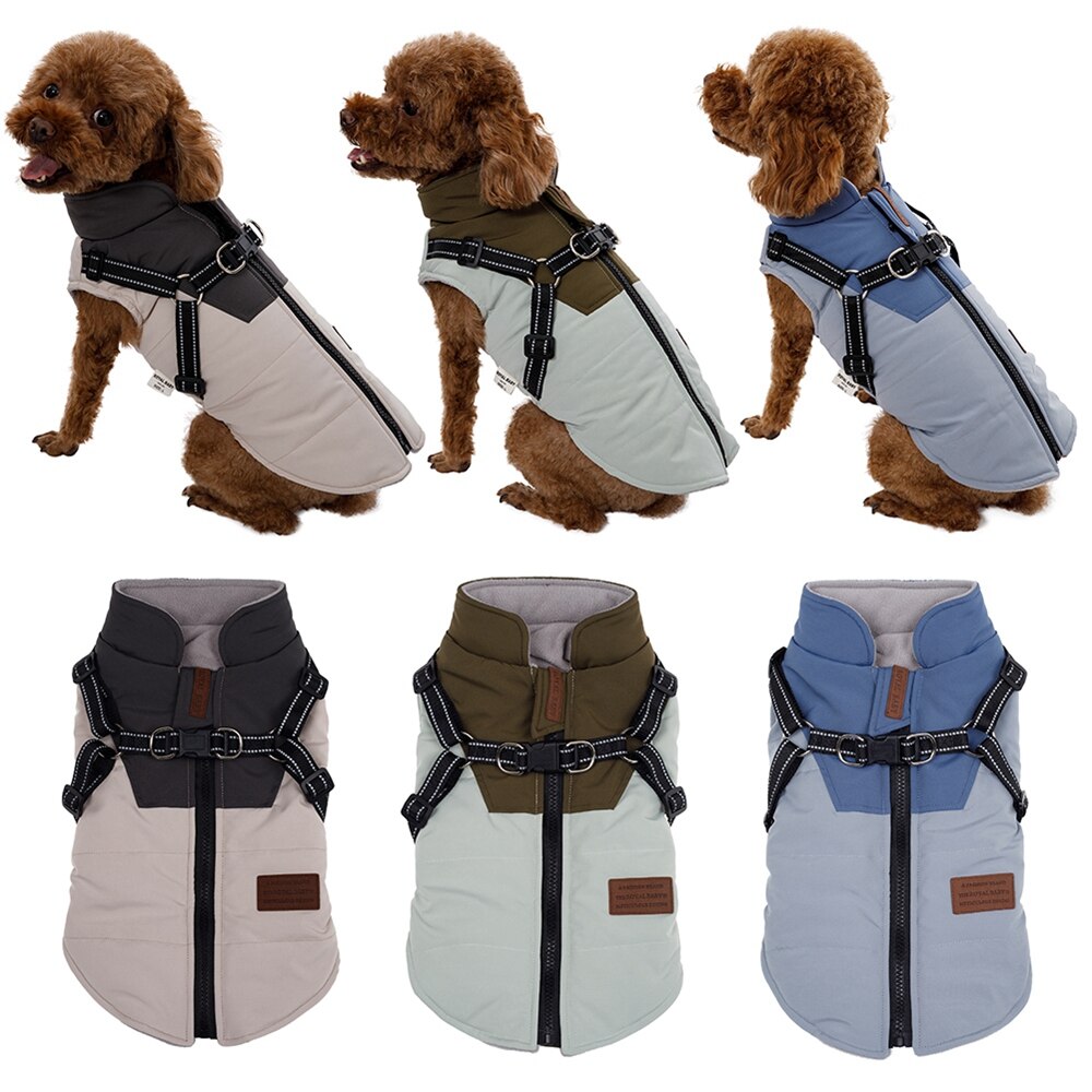 Waterproof Dog Jacket - Harness