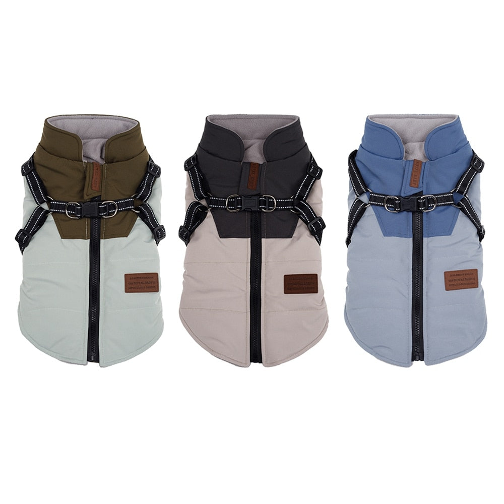 Waterproof Dog Jacket - Harness